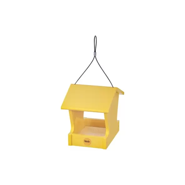 Birds Choice Hopper Feeder Recycled Plastic Yellow 1.5