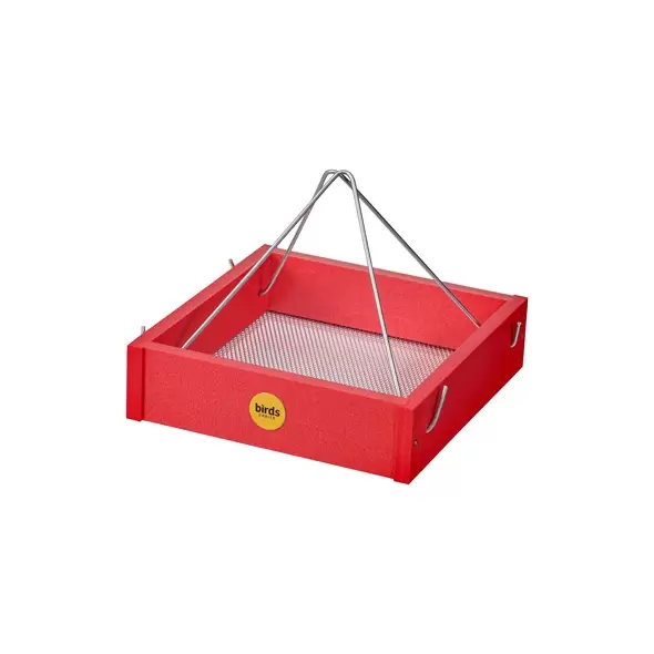 Birds Choice Hanging Tray Recycled Plastic Red