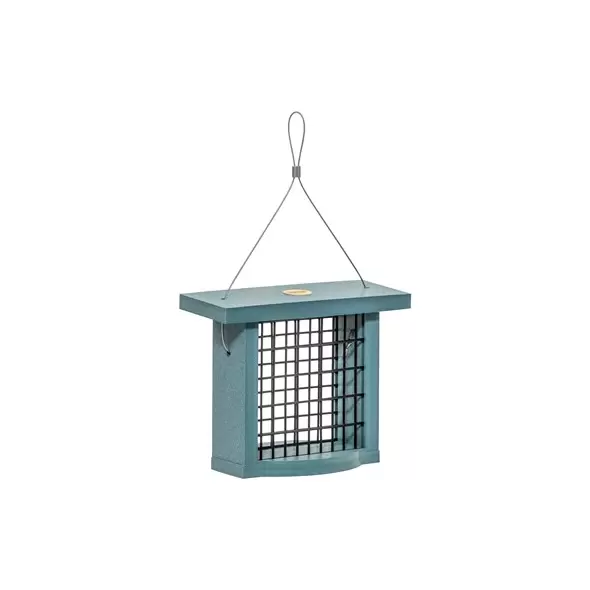 Birds Choice Single Suet Feeder Recycled Plastic Lake Blue