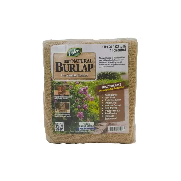 Dalen 3'x24' Natural Burlap Folded Roll