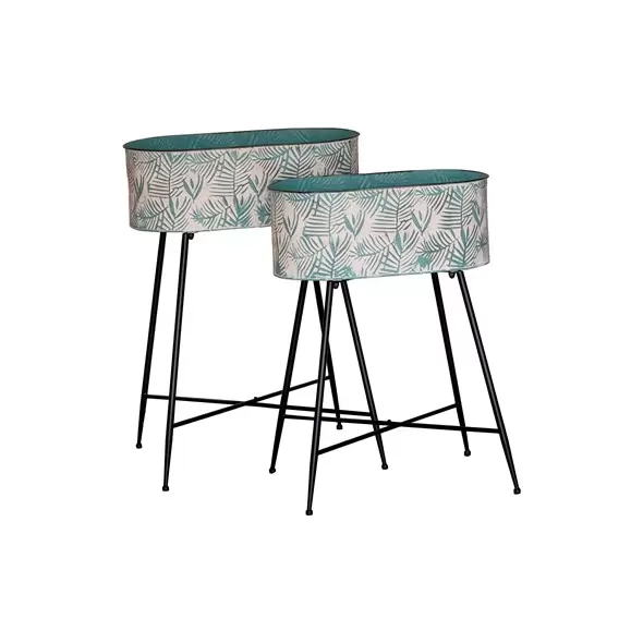 Deer Park Oval Palmetto Planter Set of 2