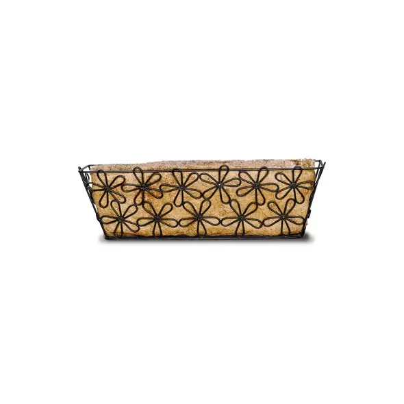 Deer Park Multi-Daisy Window Box w/ Coco Liner Small Black