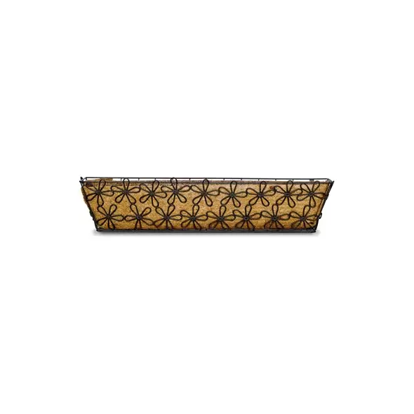 Deer Park Multi-Daisy Window Box w/ Coco Liner Large Black