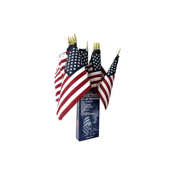 Heath 36ct 12"x18" Stick Flag with Finial Tip Display Pack