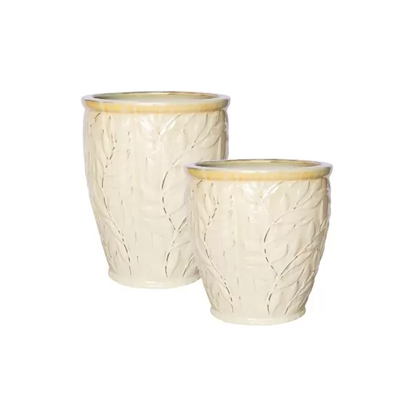 MCarr 30pc Round Fern Planter Pallet Light Cream