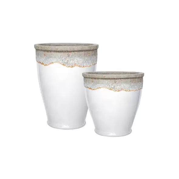 MCarr 30pc Flat Rim Planter Pallet Volcanic White
