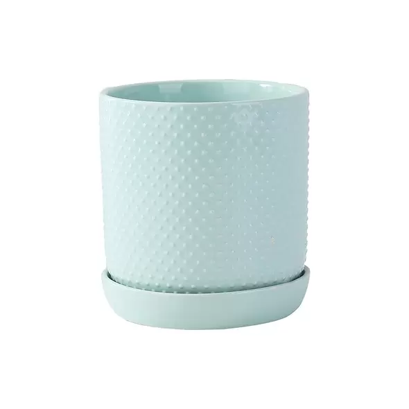 PHG 5"x5.5" Dotted Cylinder Planter Lavender 8/CS