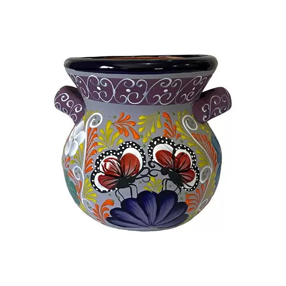 Talavera 10" Bella Especial Moreliana Pot Blue