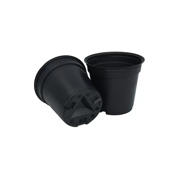 TO Plastics RP-433 Pint Round Pot, Black, 750 Per Case, 30 Cases Per Pallet, 4.33in D x 3.84in H, 1.17 Pint