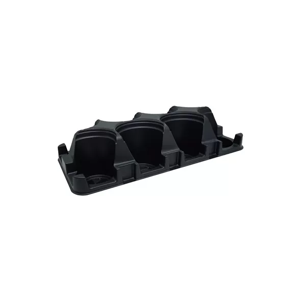 TO Plastics RPT-490-SA-8 Tray, Holds 8 RP-490 Pots, Black, 50 Per Case, 36 Cases Per Pallet, 20.00in L x 10.00in W x 5.08in H