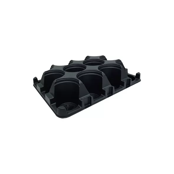 TO Plastics RPT-490-SA-12 Tray, Holds 12 RP-490 Pots, Black, 50 Per Case, 36 Cases Per Pallet, 20.00in L x 15.00in W x 5.08in H