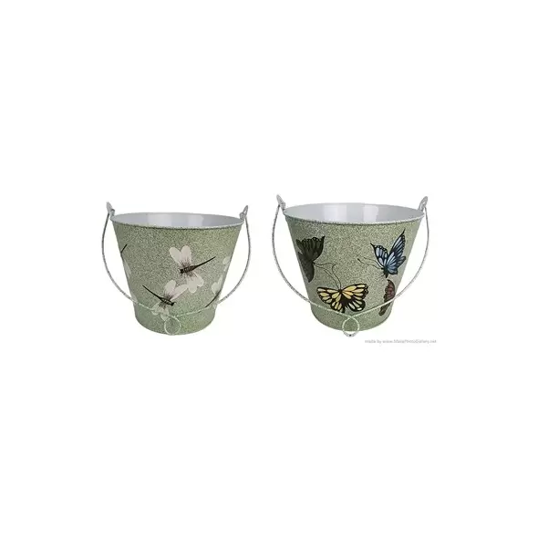 VCS 10" Butterfly & Dragonfly Pail Planters