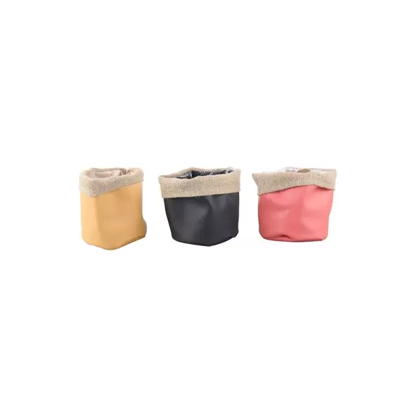 VCS 5" Faux Leather Planters
