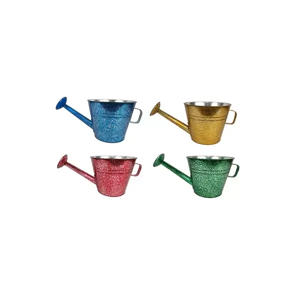 VCS 10" KD Watering Can Planter Metallic Splash