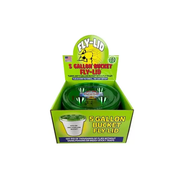 Billy Bob 24pc 5gal Fly Lid Fly Trap Bucket Counter Display