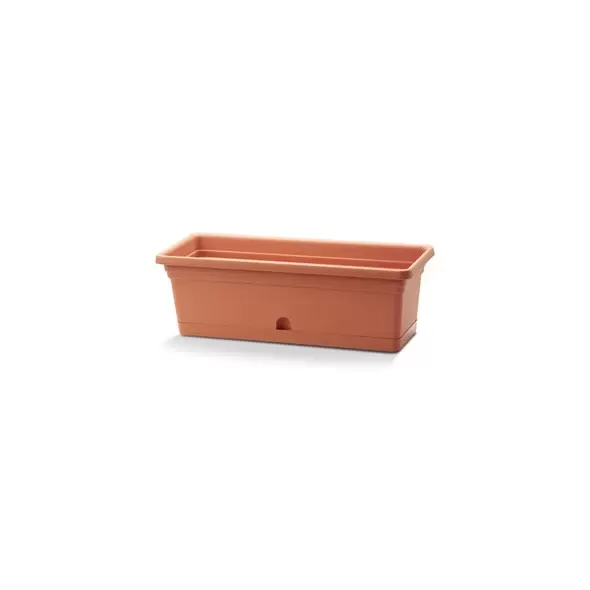 Crescent 24"x8" Rectangle Emma Planter Terra Cotta