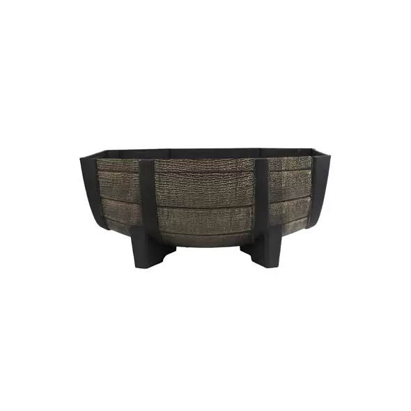HC 16" Whiskey Barrel Bowl Dark Oak