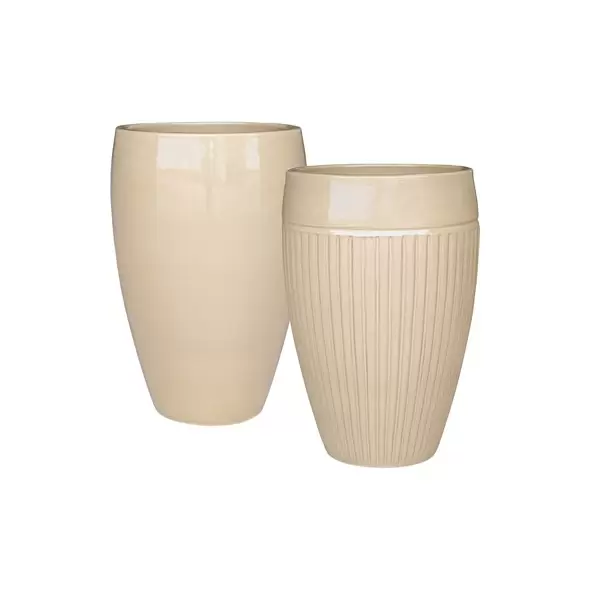 MCarr 15pc Ribbed Planter Pallet Yellow Cream