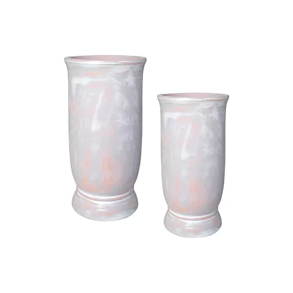 MCarr 8pc Tall Round Planter Pallet Antique White