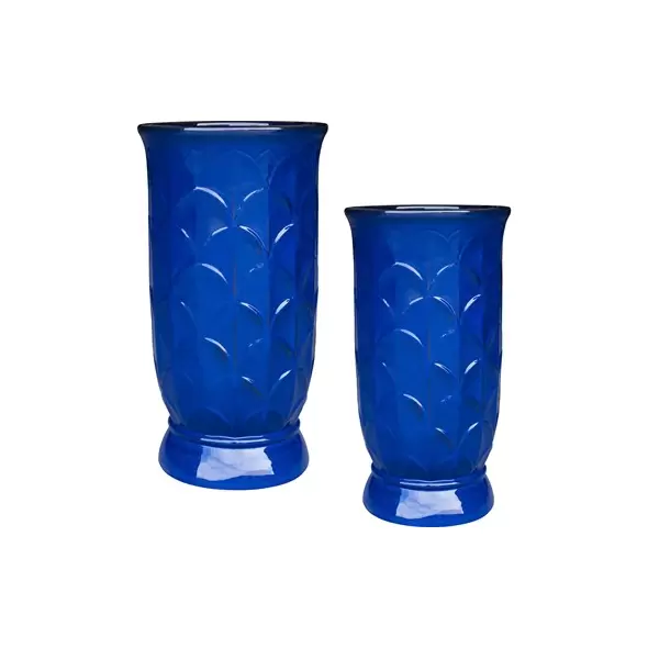 MCarr 8pc Tall Scallop Planter Pallet Admiral Blue