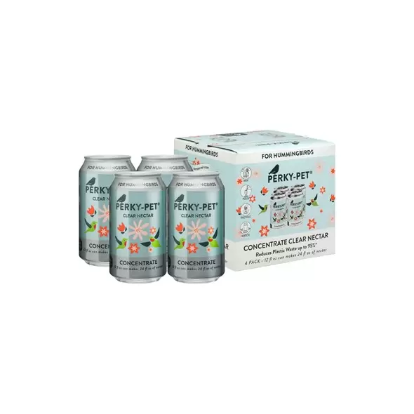 Perky Pet 4pk 12oz Can Concentrate 44% Sugar Nectar Clear
