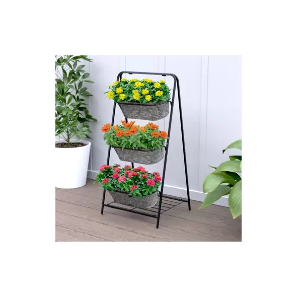 Panacea 3-Tier Galvanized Washtub Planter