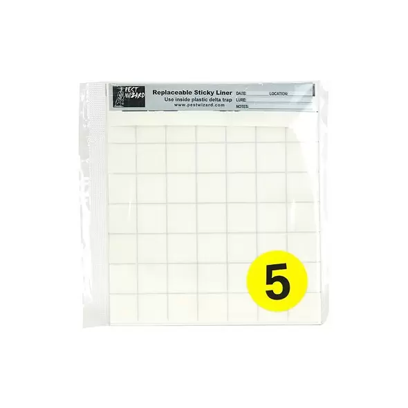 Pest Wizard 5pk Replacement Plastic Delta Liner