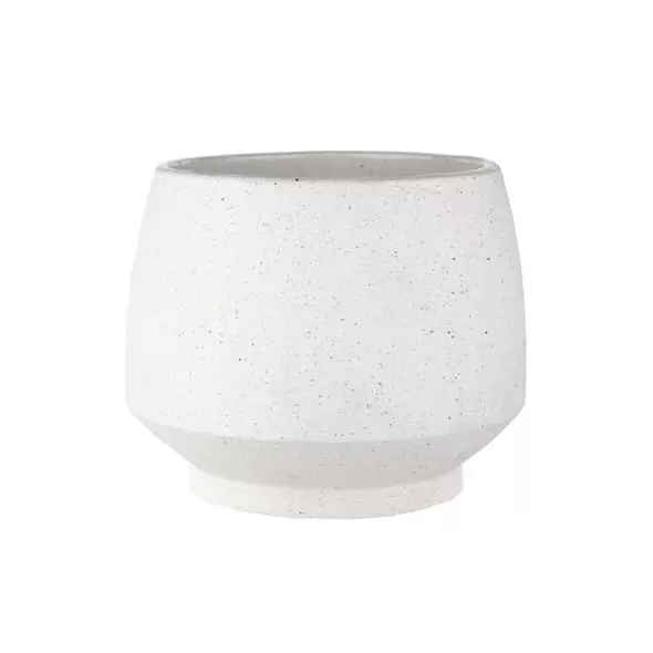 SSI 6.5" Stoneware Tapered Pot White