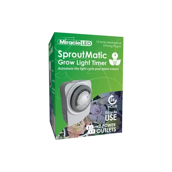 Miracle LED SproutMatic 2 Outlet Automatic Day/Night Cycle Grow Timer