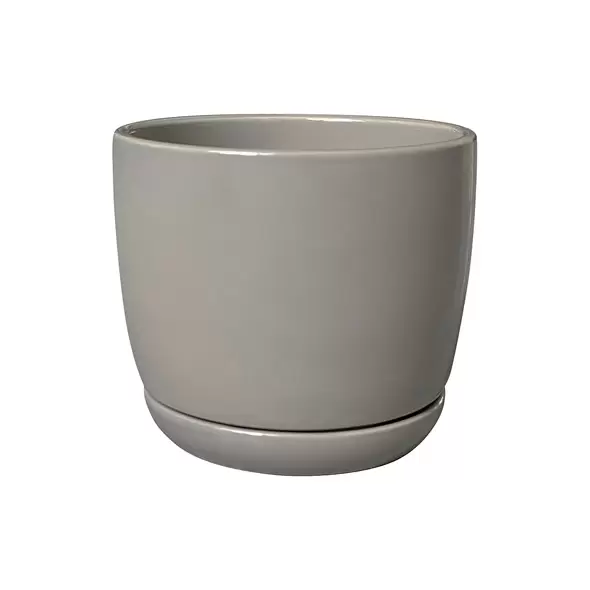 Southern Patio 12" Ceramic Ana Pot Grey