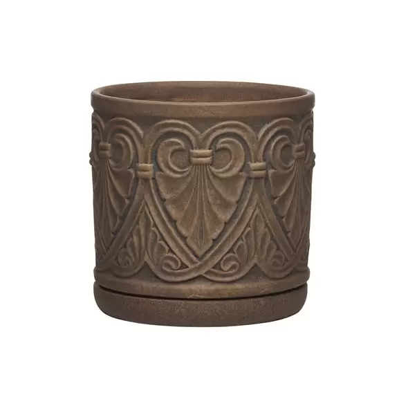 Southern Patio 8" Roman Planter Brown