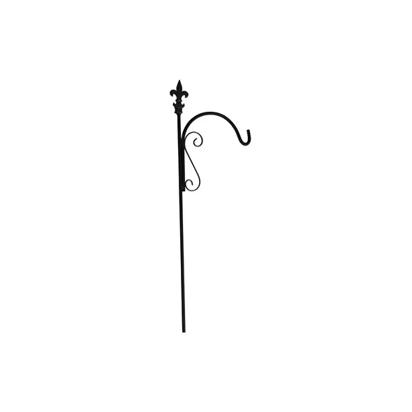 AGW 90" Lafayette Tall Single Shepherd Hook Black