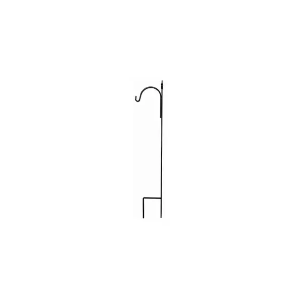 AGW Square Short Single Finial Matte Black