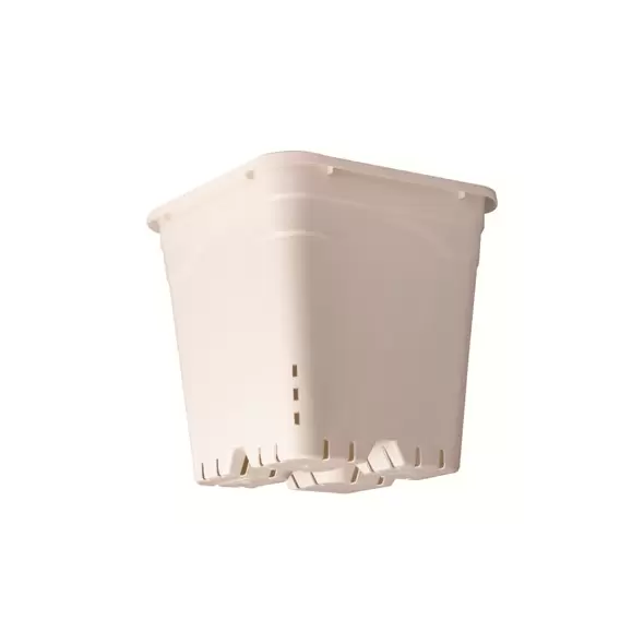 HDF 6"x6" Square White Pot 8" Tall