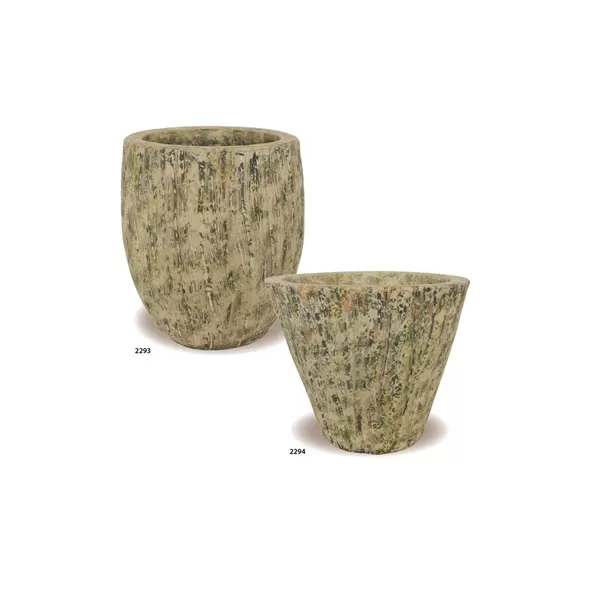 MCarr 30PC Wood Pattern Planter Plt Mossy Yellow
