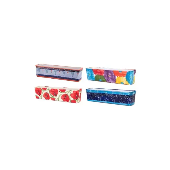 Sunshine Ceramica 4pc 20" Window Box Planters Mixed