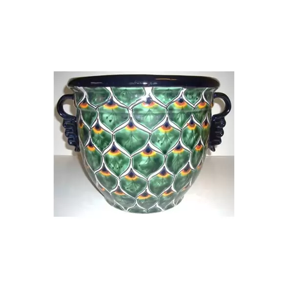 Talavera 12" Peacock Dolores Pot