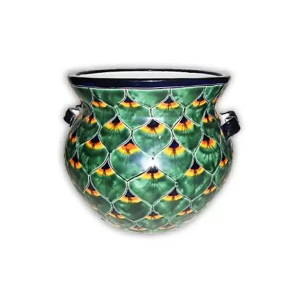 Talavera 12" Peacock Michoacana Pot