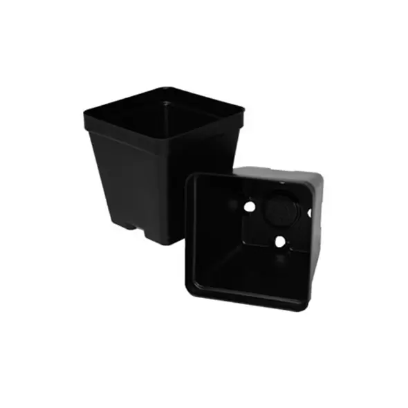 T. O. Plastics 03.50 Press Fit Pot Square Vacuum Deep 350 Black 450 Per Case 48 Cases Per Pallet 700026C Use With 705130C Tray