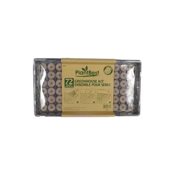 PlantBest 72 x 35mm Coconut Coir Pellet Greenhouse Kit