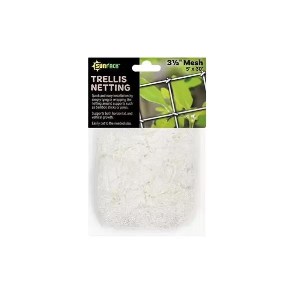 SunPack 5'x30' Woven Trellis Netting 3.5" Mesh