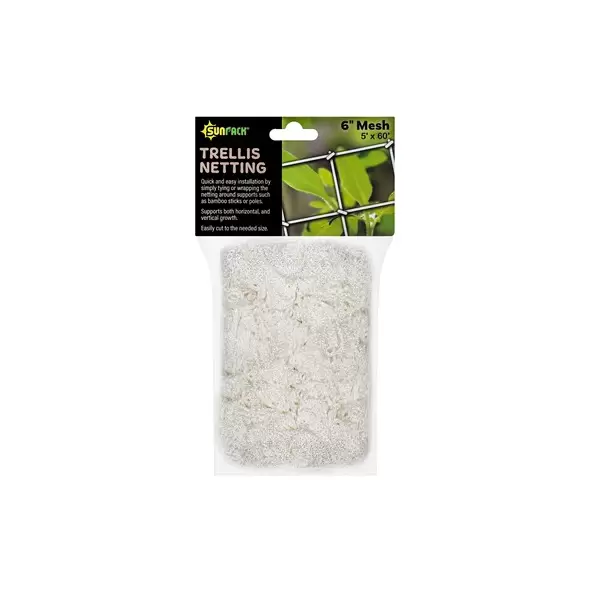 SunPack 5'x60' Woven Trellis Netting 6" Mesh