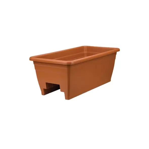 HC 24" Deck Rail Box Planter Clay