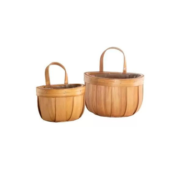 Gardener Select 2pc Wood Wall Basket Planters 24/CS
