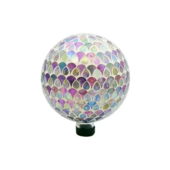 Gardener Select 10" Mixed Collage Glass Garden Globe