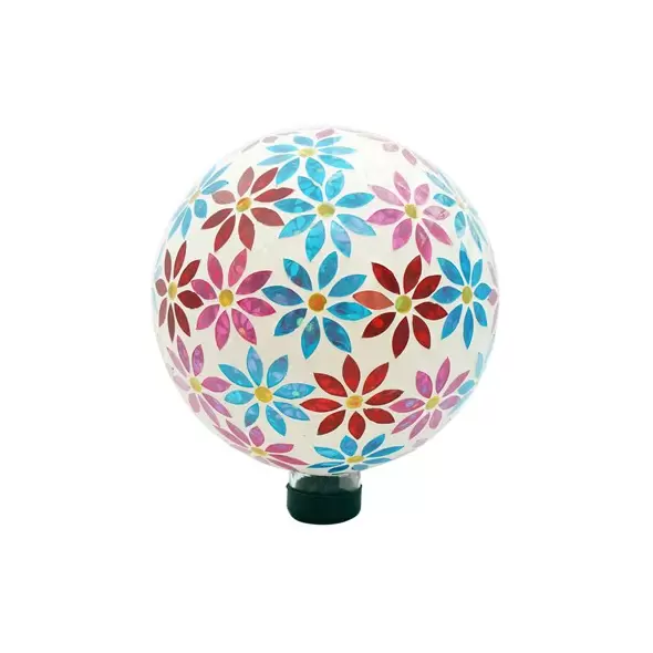 Gardener Select 10" Blue Red Orb Glass Garden Globe