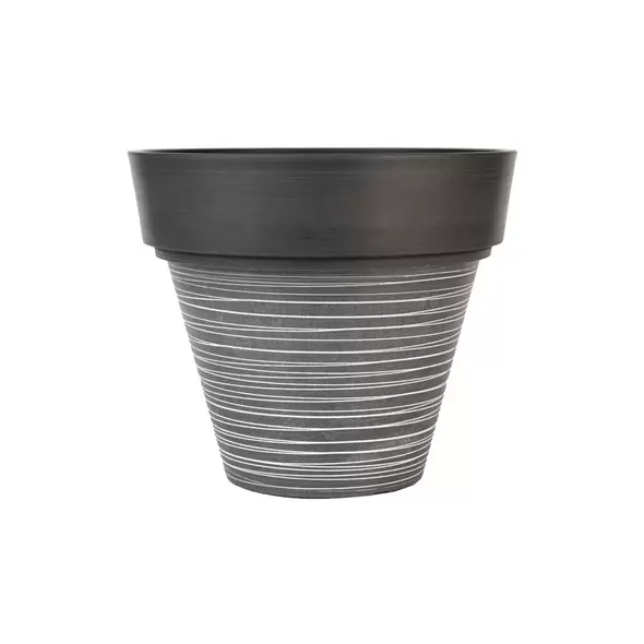 Gardener Select 12" Carved Finish Look Light Grey Planter