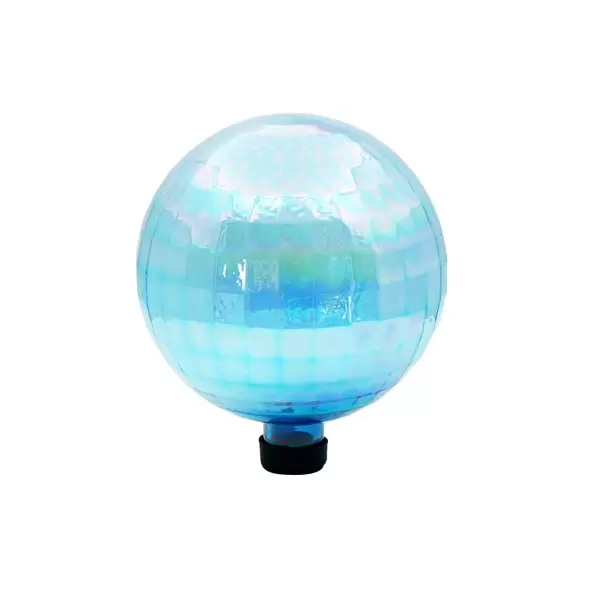 Gardener Select 10" Blue Square Sphere Glass Garden Globe