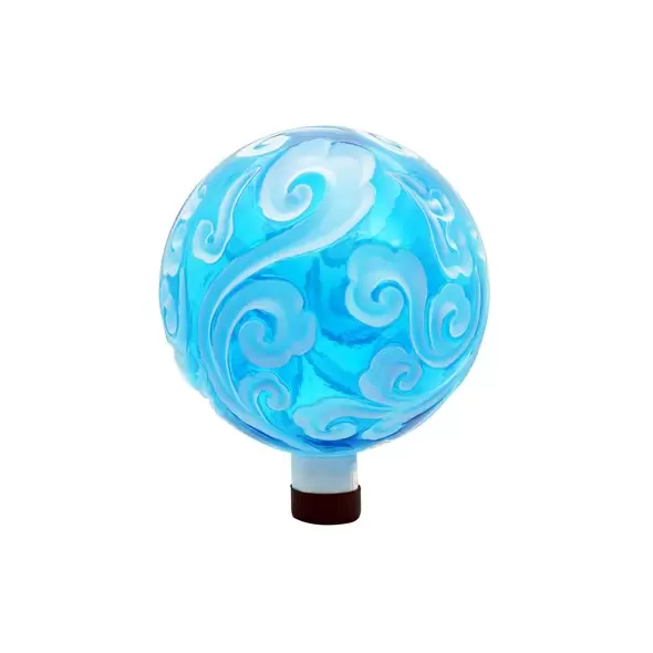 Gardener Select 10" Sea Blue Glass Garden Globe