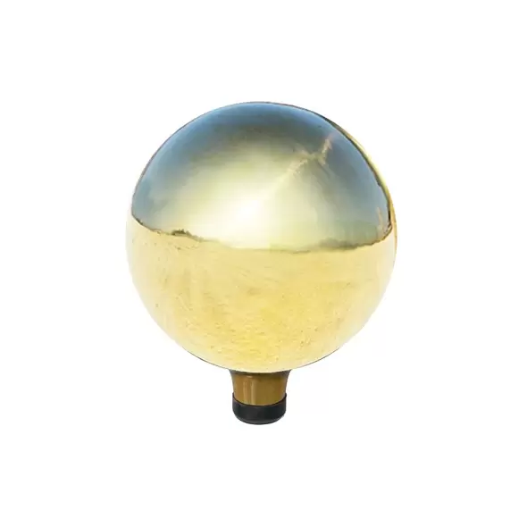 Gardener Select 10" Metallic Golden Orb Glass Garden Globe